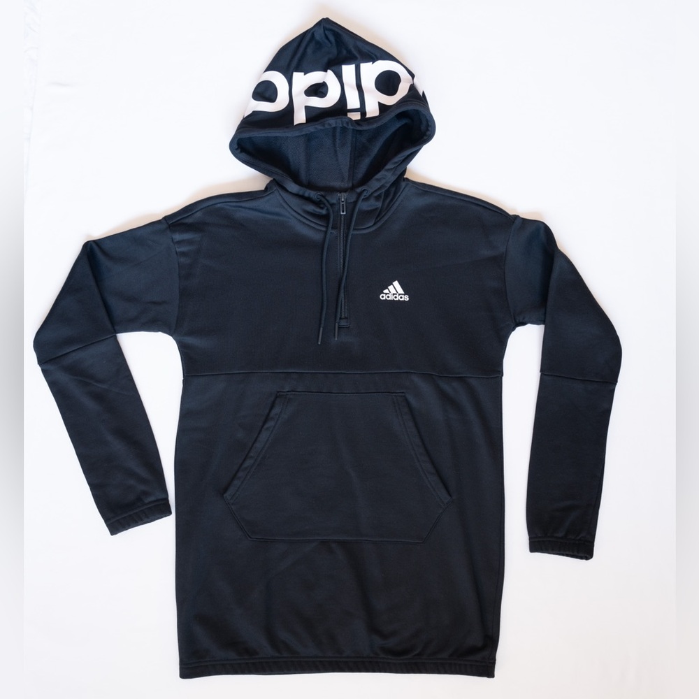 ADIDAS LONG HALF-ZIP HOODIE - Kangaroo front pocket - women’s size XS